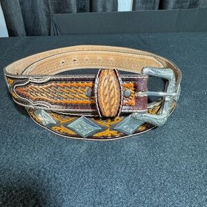 Tony Lama Men's Buscadero Brown Belt